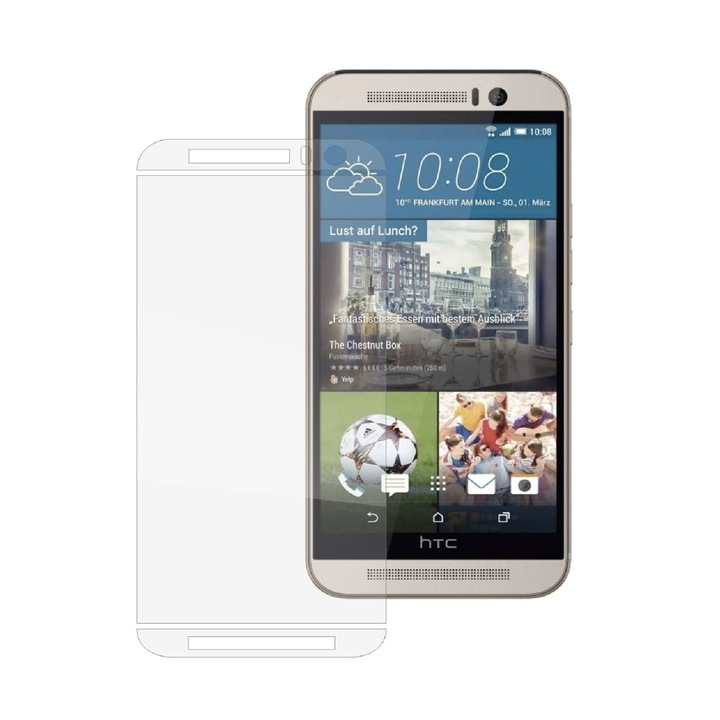 Комплект от 2 фолиа за защита на екрана, пълно покритие, лепило и много гъвкаво, невидимо Skinz Ultra-Clear HD за HTC One M9