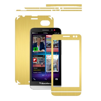 Folie de protectie Carbon Skinz, Husa de tip Skin Adeziv pentru Carcasa, Brushed Auriu dedicata BlackBerry Z30 Folie de protectie Carbon Skinz, Husa de tip Skin Adeziv pentru Carcasa, Brushed Auriu dedicata BlackBerry Z30