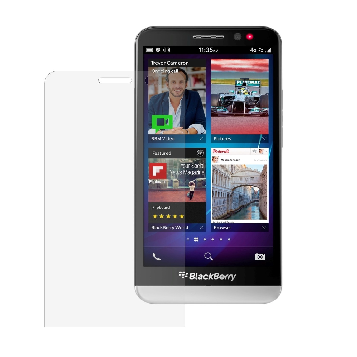 Set 2 Folii Protectie Ecran, Acoperire Totala, Adezive si Foarte Flexibile, Invisible Skinz Ultra-Clear HD pentru BlackBerry Z30
