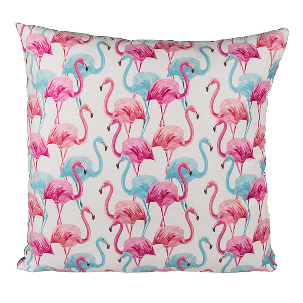 Perna decorativa cu pasari Flamingo, 40 x 40 cm, Radar 190240
