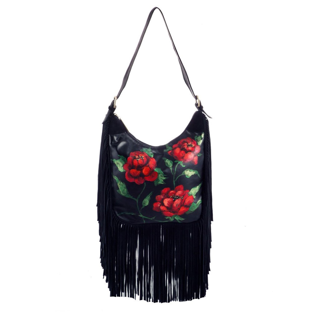 Poseta piele si material textil Liza Panait V330, Casual