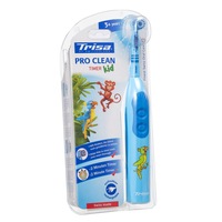 Periuta de dinti electrica cu oscilatii Trisa Pro Clean Timer Kid, 674478, Acumulator, Albastru