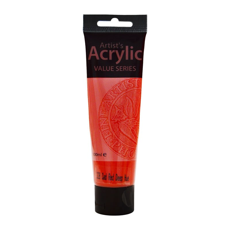 Culoare acrilica 100ml Cadmium Red Deep Hue Artists Acrylic Phoenix