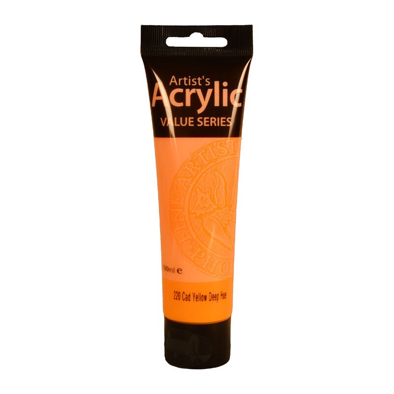 Culoare acrilica 100ml Cadmium Yellow Deep Hue Artists Acrylic Phoenix