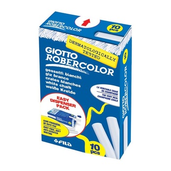 Set 10 batoane creta alba Giotto Set 10 batoane creta alba Giotto