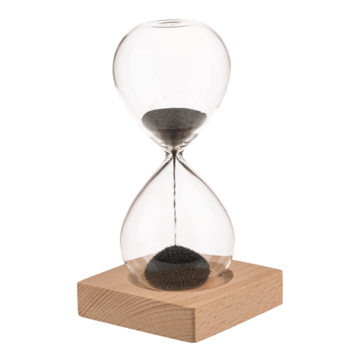 Пясъчен часовник, ШантавоЕ, 132, Магнитен, С дървена поставка