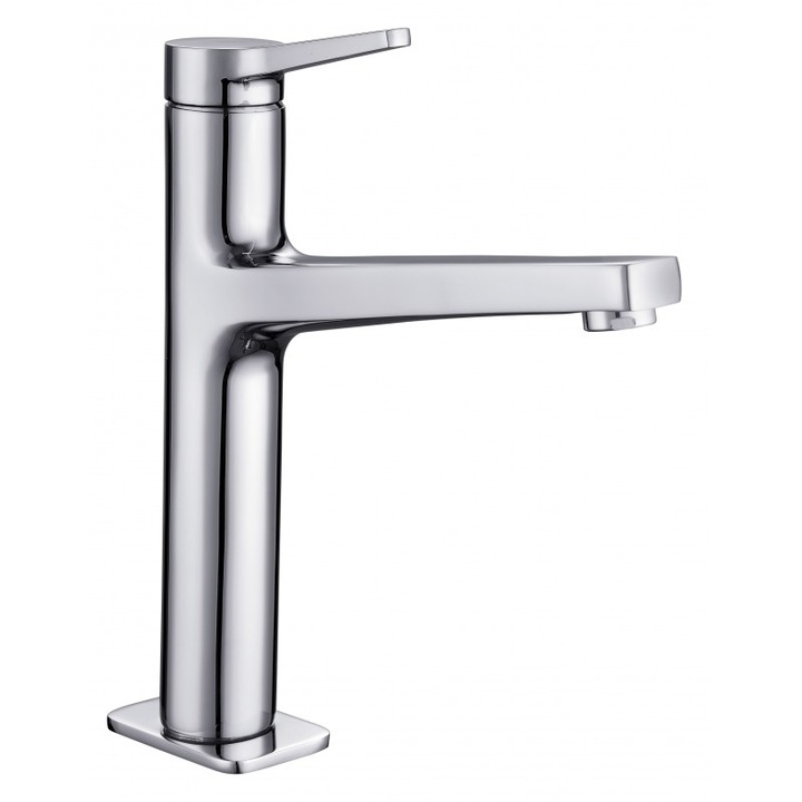 Смесител Inter Ceramic Селина ICF 1613650, Кухненски, Висок чучур, Стоящ, Хром