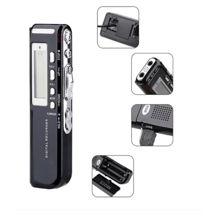 Цифров диктофон, С функция Автоматичен запис, 8 Gb - eMAG.bg