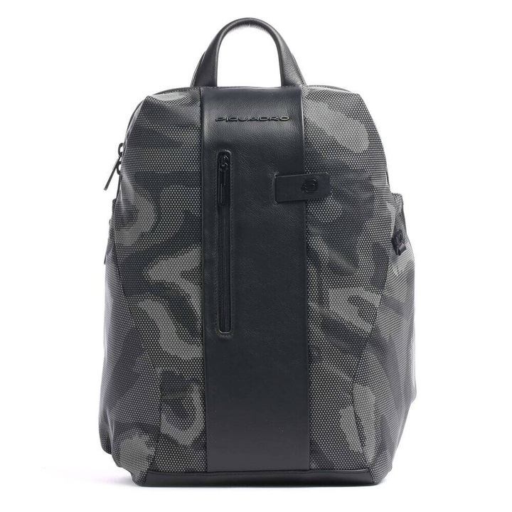 Piquadro laptop hátizsák 14'', terepszínű szövet, CA5478BR2/CAMOFREN, fekete