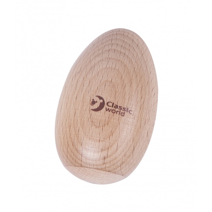 Tojás alakú hangszer, Classic World, Fa, Bézs