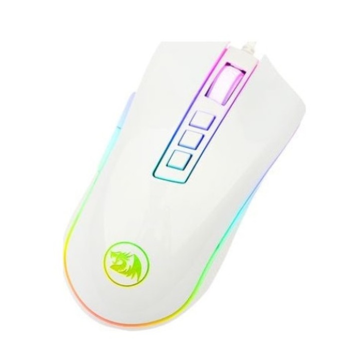 Mouse Cobra, Redragon, 10000 DPI, Alb/RGB