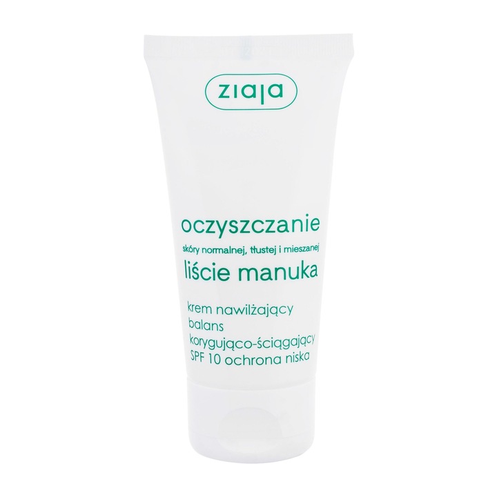 Nappali krém, Ziaja, SPF 10, Bőrgyógyászatilag tesztelt, Hidratáló, 50 ml