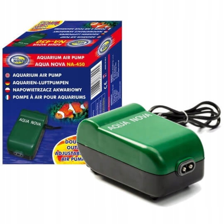 Pompa de aer pentru acvariu, Aqua Nova, 600 l, 3.8 W