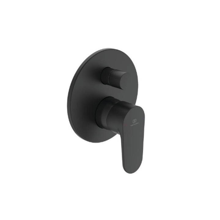 Baterie cada/dus incastrata Cerafine O rotunda, negru - Ideal Standard