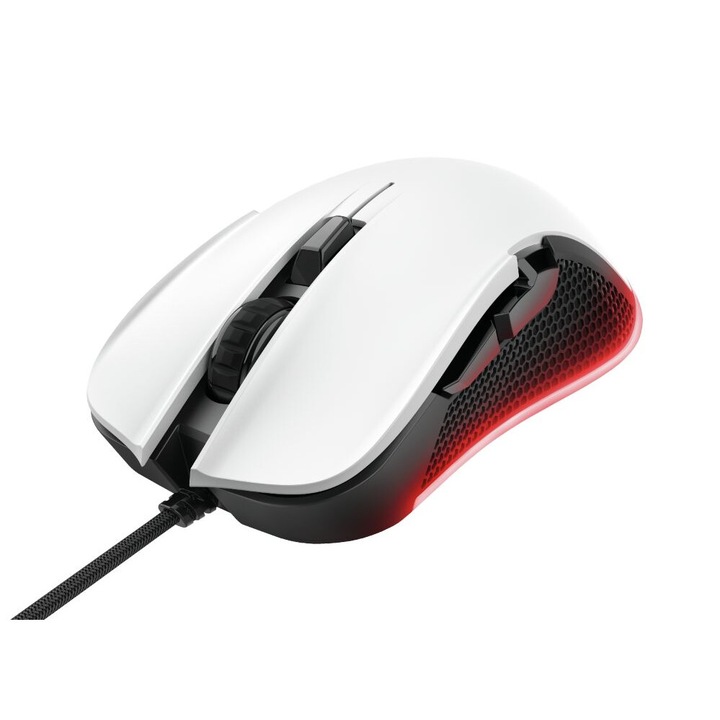 Геймърска мишка Trust GXT 922W Ybar, Бял/черен, USB