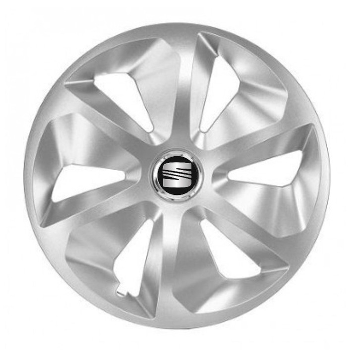 Set 4 capace roti Creative REY®, potrivite jantelor de R15, pentru Seat, model roco cromat