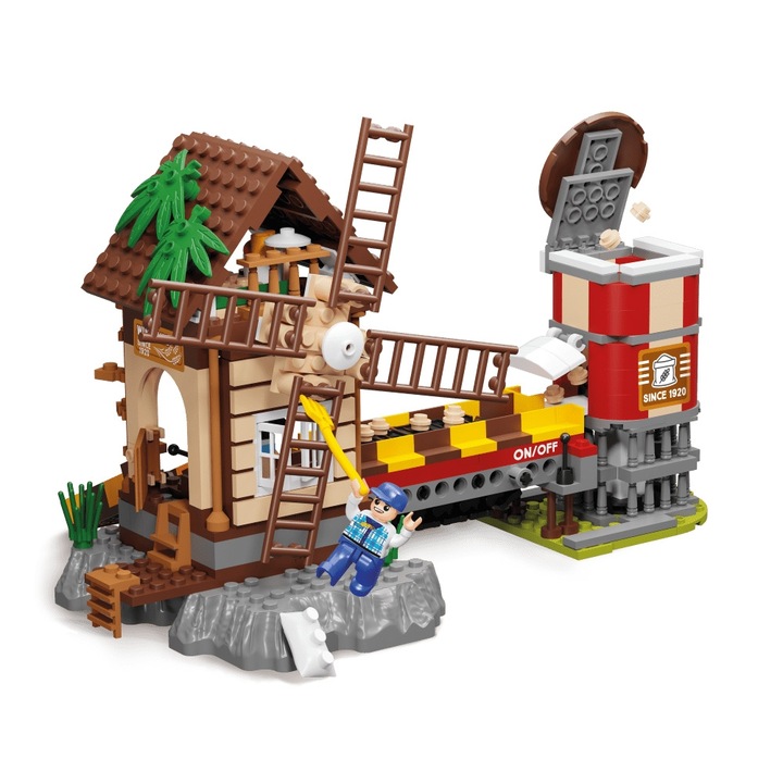 Set de constructie Moara de vant Blocki MyFarm Windmill