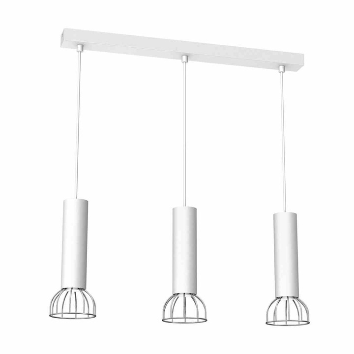 Lampa suspendata, Milagro, Metal, 3x mini GU10, Alb/Argintiu