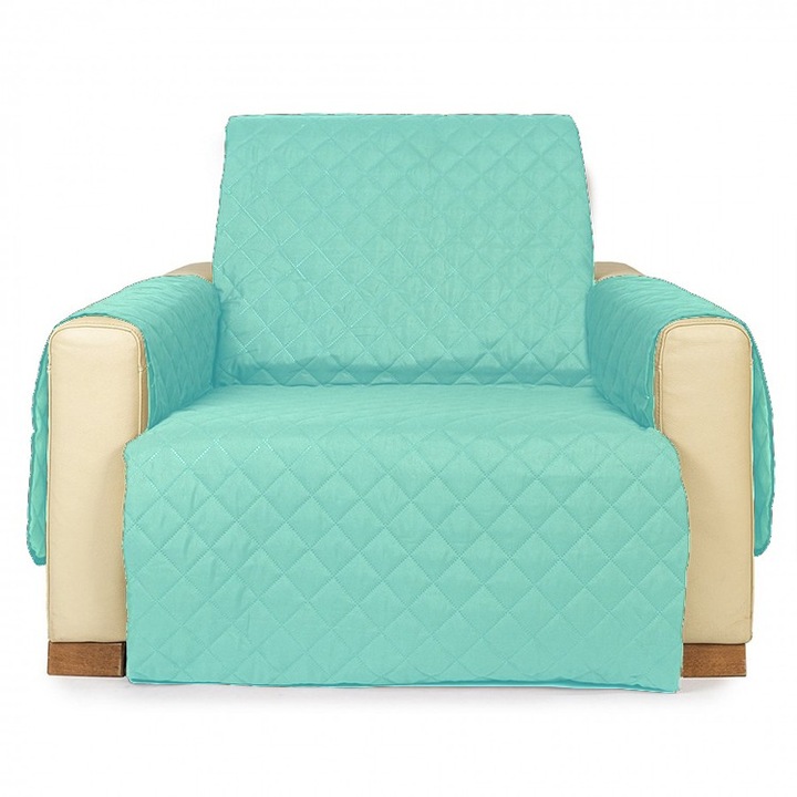 Fotel paplan 60 x 177 cm, rombusz mintás, két oldal, Türkiz