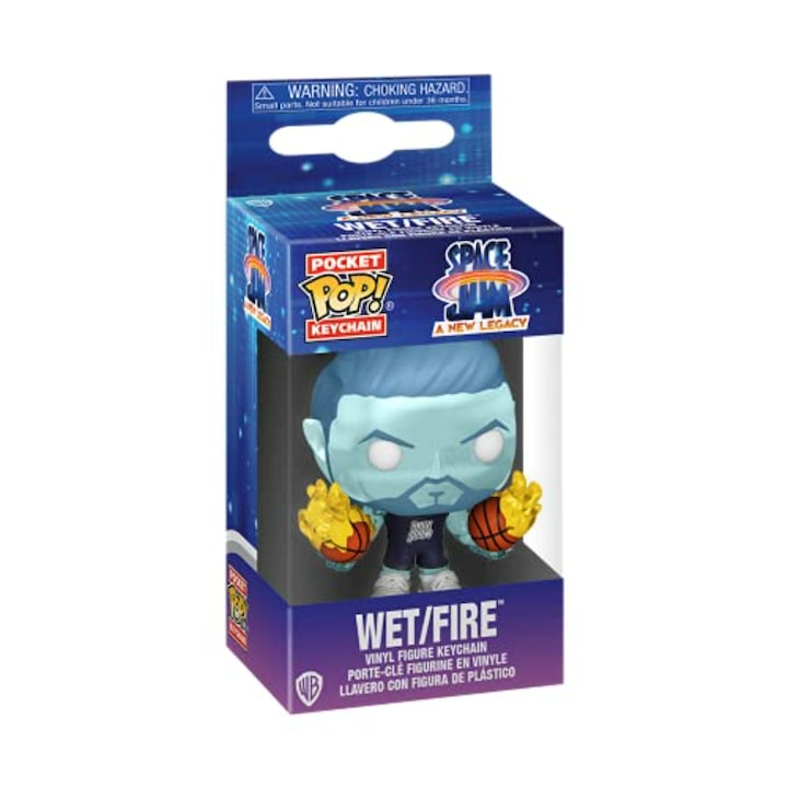 Kulcstartó, Funko Pocket POP, Space Jam A New Legacy - Wet Fire, Vinyl, Multicolor
