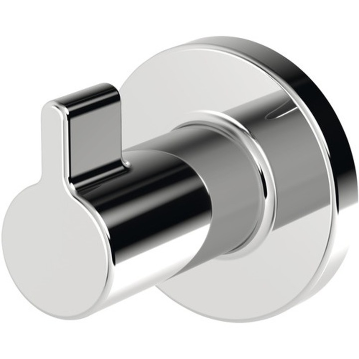 Set 2 cuiere de baie Vida din metal cromat, cu 1 agatatoare, prindere prin insurubare