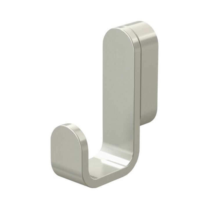 Cuier baie Karma, 1 agatatoare, montaj pe perete, nichel mat