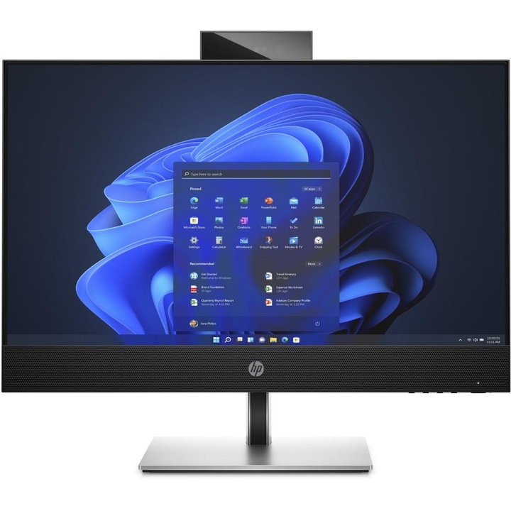 Computer desktop, HP, ProOne 440 G9 All-in-One, Procesor Intel Core i5-12400T, Negru
