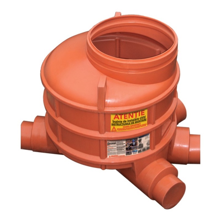 Camin De Vizitare De Polietilena Cu 3 Intrari Si 1 Iesire D.200X160Mm, H1080