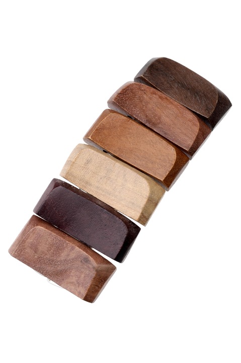 Шнола за коса, Gloria Maris Handmade, Wood23599 Brown, 8 x 3 cm