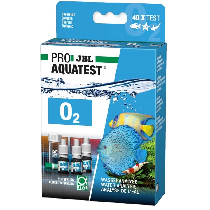 Test de oxigen pentru apa acvariu ProAquaTest O2, JBL, Pentru apa dulce/marina/iaz