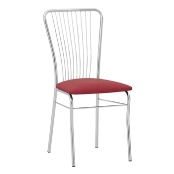 Scaun bucatarie NERON, Carmin piele ecologica Scaun bucatarie NERON, Carmin piele ecologica