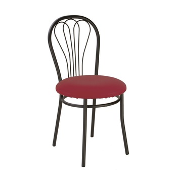 Scaun bucatarie VENUS Black, Piele ecologica, Carmin Scaun bucatarie VENUS Black, Piele ecologica, Carmin