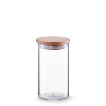 Borcan sticla cu capac bambus 1000 ml, Zeller Borcan sticla cu capac bambus 1000 ml, Zeller