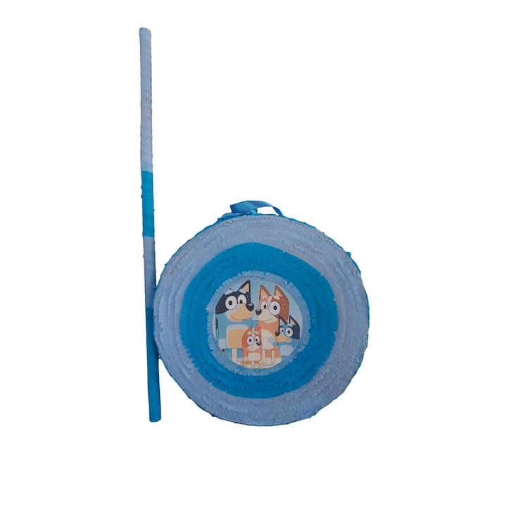 Pinata model rotund Bingo so Bluey, 40 cm, albastru