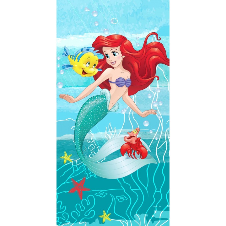 Disney Princesses, Ariel Friends хавлия за баня, плажна хавлия 70*140см