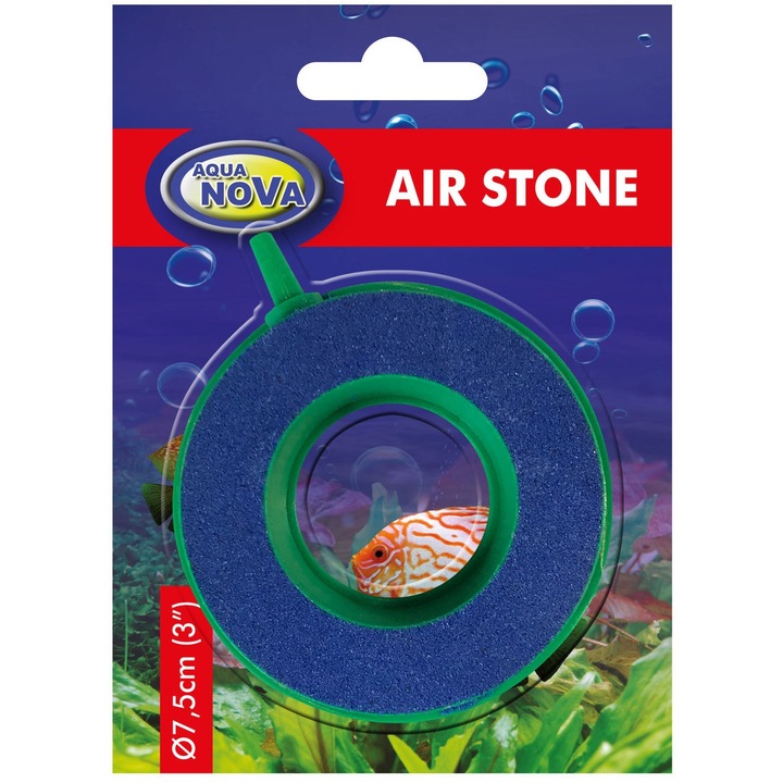 Akváriumi levegőztető diffúzor Air Stone Disc, Aqua Nova, 75 mm
