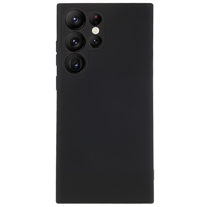 Szilikon tok Samsung Galaxy S23 Ultra 5G telefonhoz, fekete