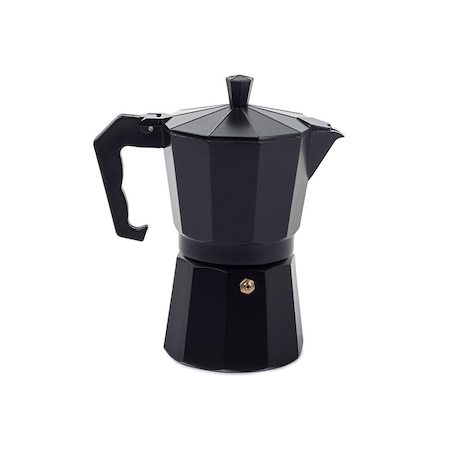 Filtru de cafea, Zola®, din aluminiu, cu maner, 300 ml, pentru 6 cesti, negru