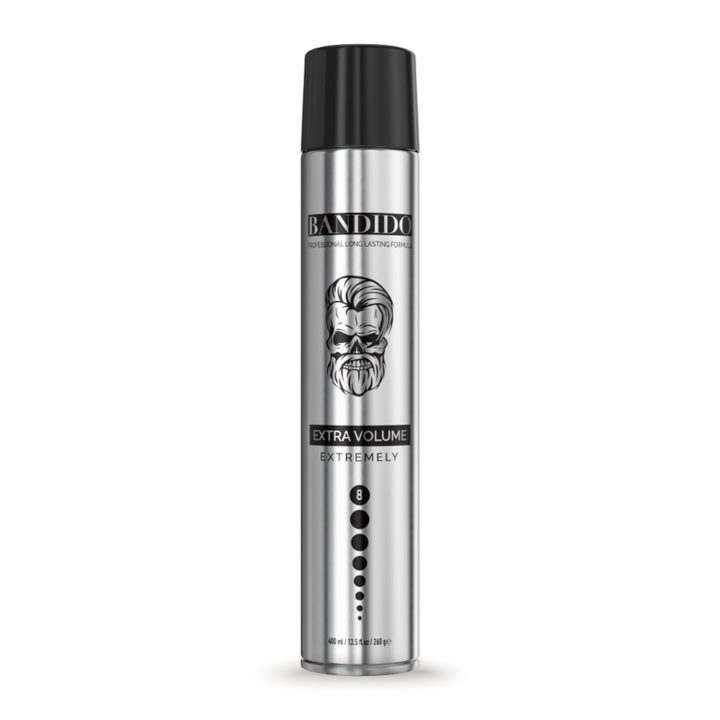 Fixativ Bandido Hair Spray Silver Extra Volum, 400ml