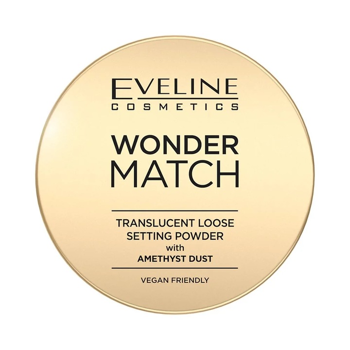 Pudra, Eveline Cosmetics, Wonder Match, Translucent Loose with Amethyst Dust, 6 g