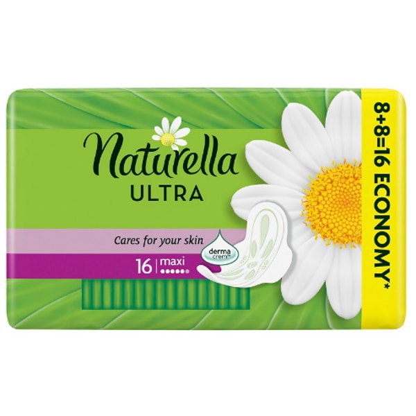 Absorbante, Naturella, Ultra maxi, 16 bucati, Verde - eMAG.ro