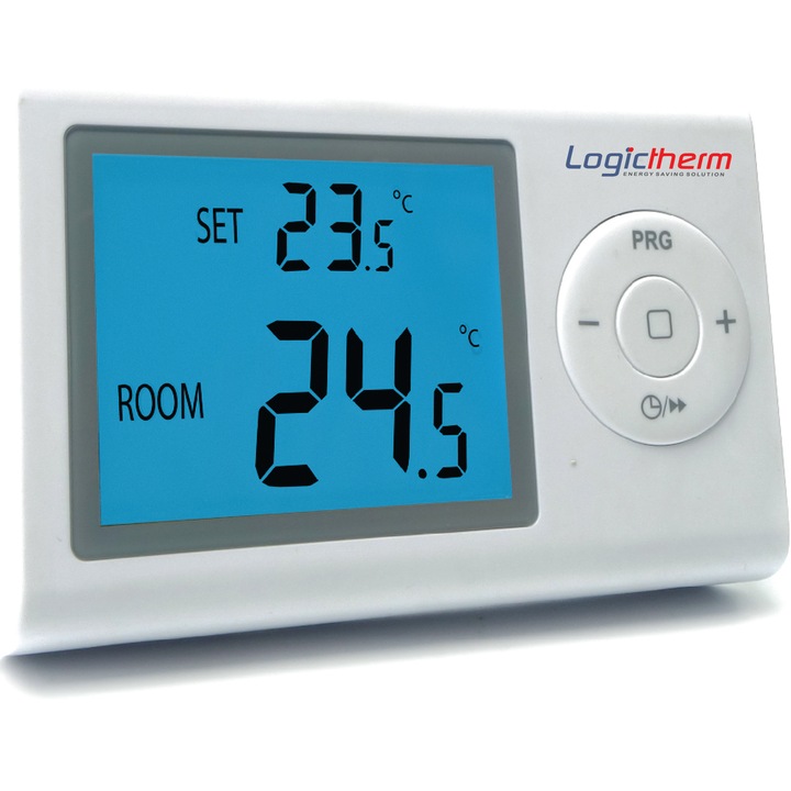 Termostat de ambient cu fir pentru centrala Logictherm R7, digital, ecran LCD iluminat, programabil