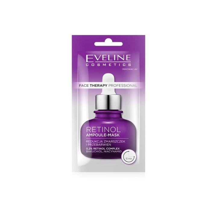 Маска за лице, Eveline, Ampoule mask, Ретинол, 8 мл