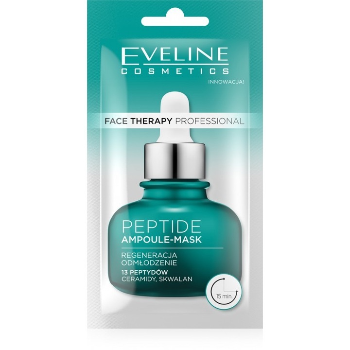 Masca de fata regeneratoare, Eveline, Cu peptide, 8 ml