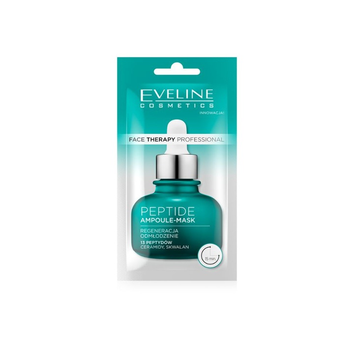 Маска за лице, Eveline, Ampoule mask, Пептиди, 8 мл