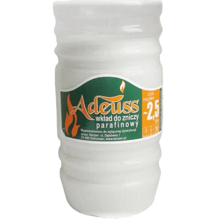 Свещ Adeuss, Парафинова, 11 см, Бял