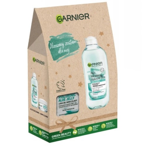 Комплект Garnier, Мицеларна вода и крем за лице, С алое вера, 400 мл ...
