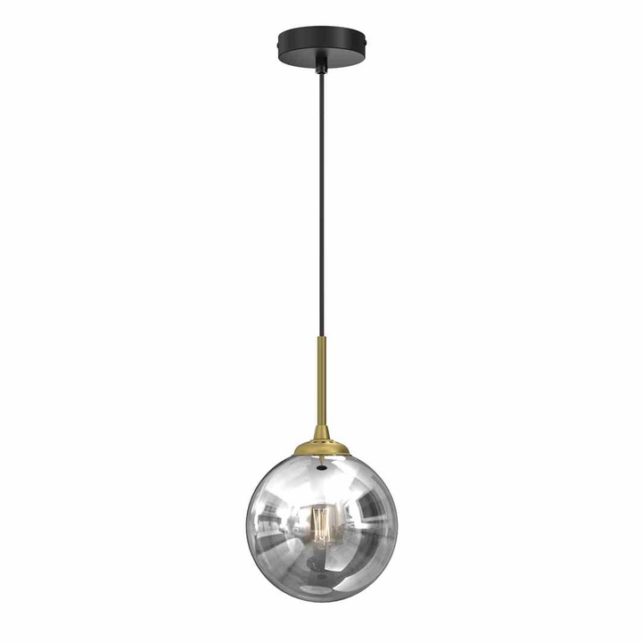 Lampa suspendata, Milagro, Metal, E14, Negru/Auriu