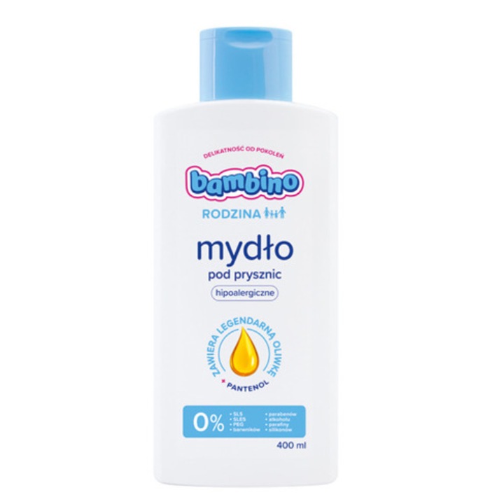 Детски душ гел, Bambino, 400 мл, Бял