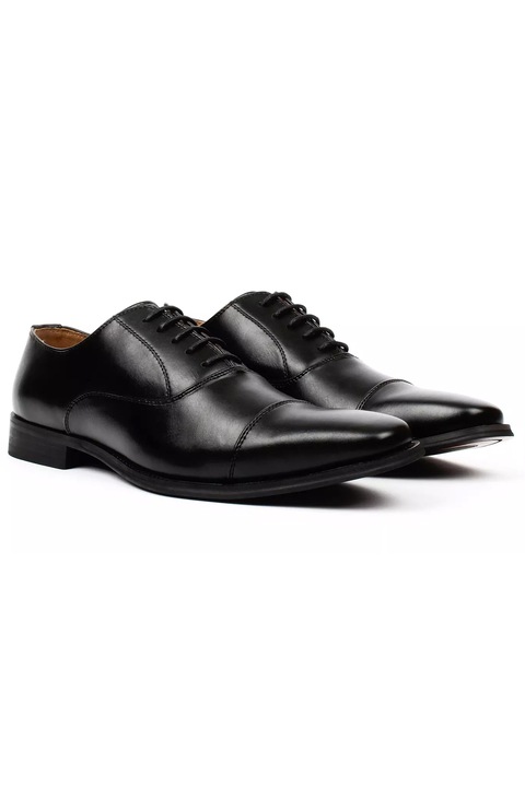 Мъжки обувки Vincent Cavallo, С връзки, Еко кожа, Черен, 43